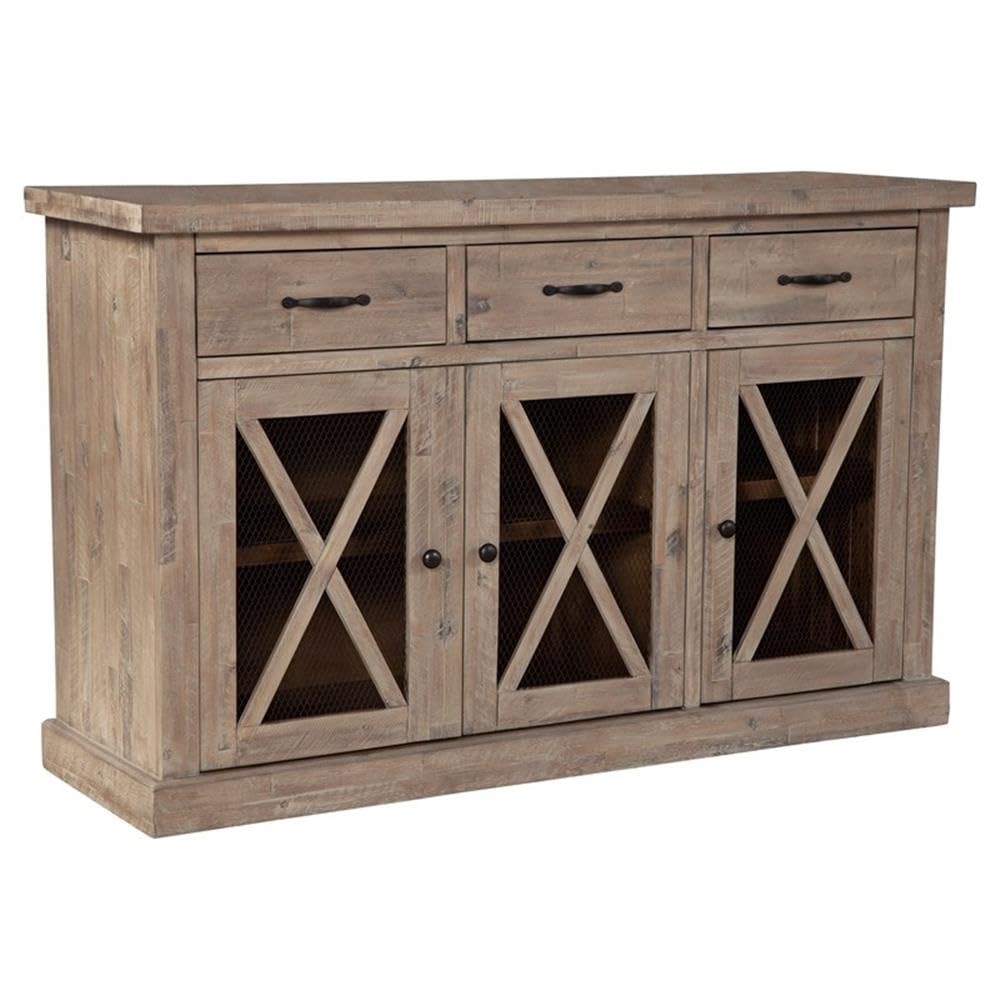 Alpine Furniture Newberry Sideboard, Weathered Natural