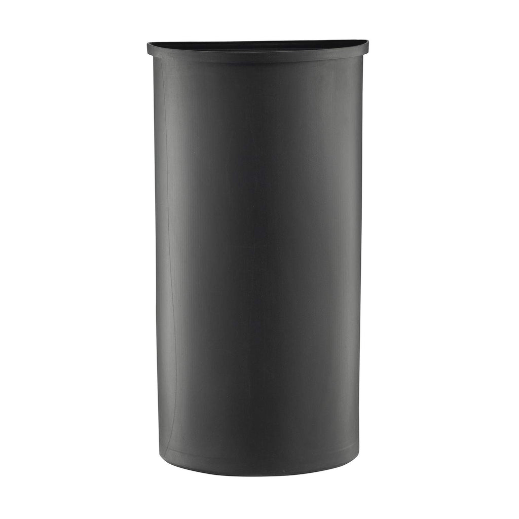 Mixx Recycling Center, Half-Round Plastic Liner, 21 Gallons Black Color