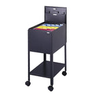 Safco Products 5361BL Standard Mobile Tub File with Lock, Letter Size, Black