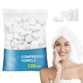 120 PCS Compressed Towels Bulk Coin Tissues Portable Mini Disposable Face Compressed Camping Towels for Travel Home Hotel and Ou