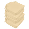 Basic Beyond Patio Chair Cushions, 4Pc Memory Foam Furniture Cushion, Forest Green, 19X19X3 Round Corner, Waterproof Outdoor Sea