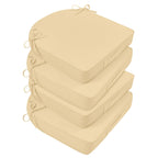 Basic Beyond Patio Chair Cushions, 4Pc Memory Foam Furniture Cushion, Forest Green, 19X19X3 Round Corner, Waterproof Outdoor Sea