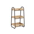 Linon Wood and Metal Three Tiered Storage Stand in Black