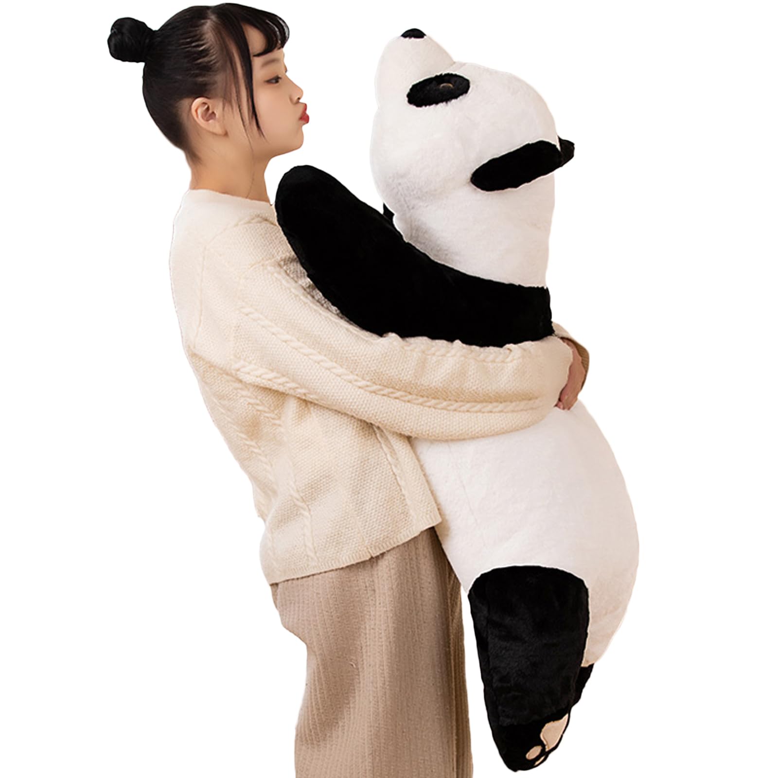 Ronivia Panda Weighted Stuffed Animals, 1.87Lbs Panda Plush Cute Big Weighted Plush Animals Pillow Toy Gifts For Kids Adults, 31
