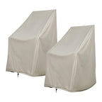 Shine Company Weatherproof Outdoor Rocking Chair Cover Set Of 2, 100% Woven Polyester, Elastic Cord With Toggle, Gray, 2-Pack