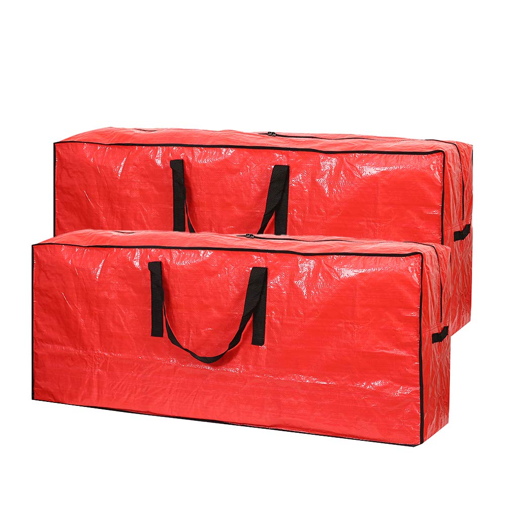 Sattiyrch Christmas Tree Storage Bag- 2 pack - Fits Up to 7.5ft Xmas Disassembled Trees with Durable Reinforced Handles & Dual Z