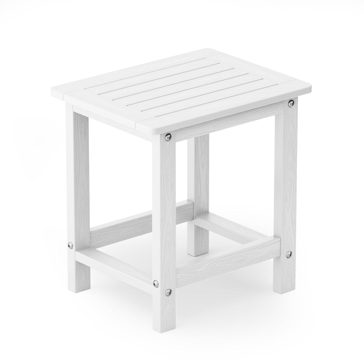 Yefu Small Table Side Tables Outdoor Coffee Table For Patio Living Room Bedroom(White, Single Layer)