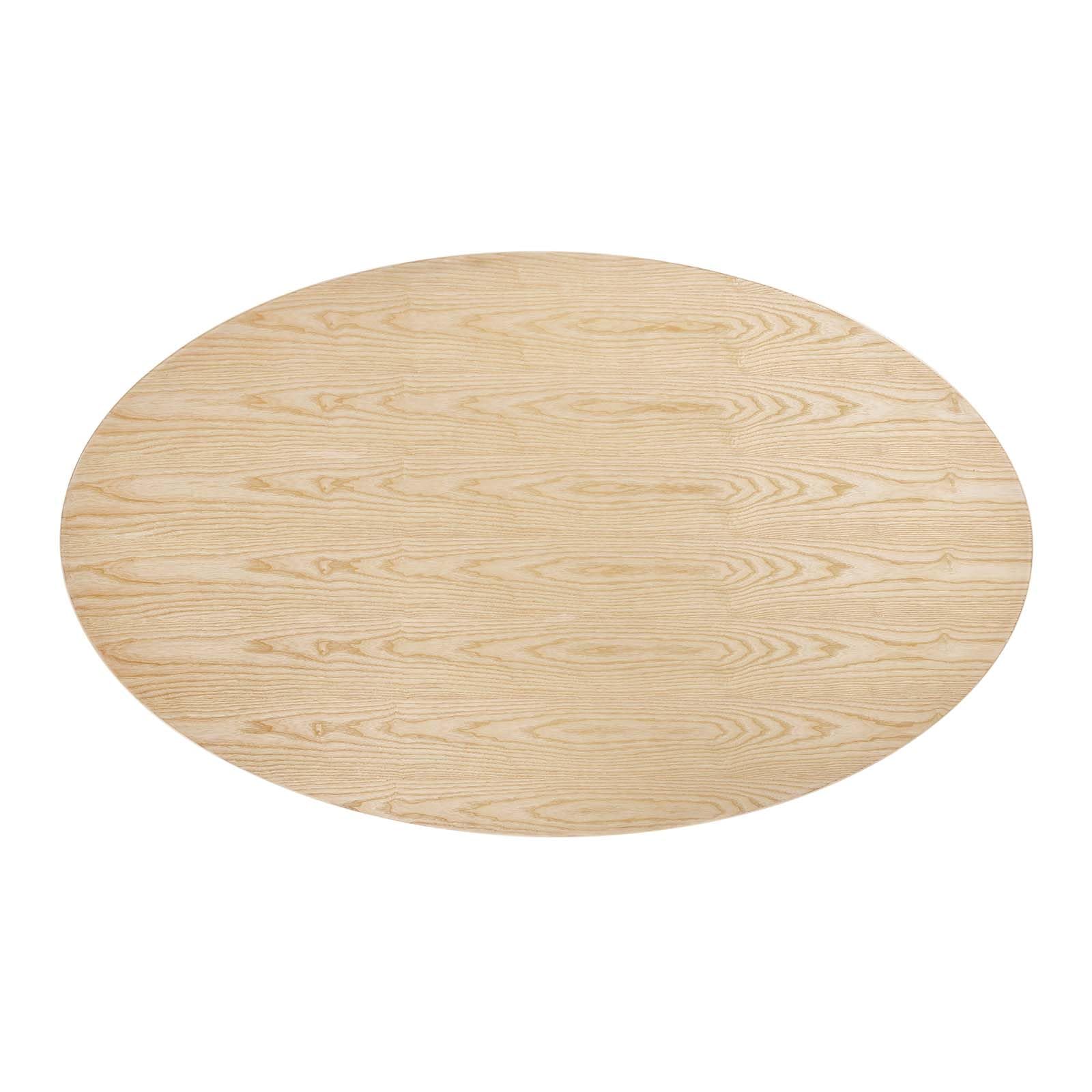 Modway Lippa Dining Table, 78&quot;, Gold Natural