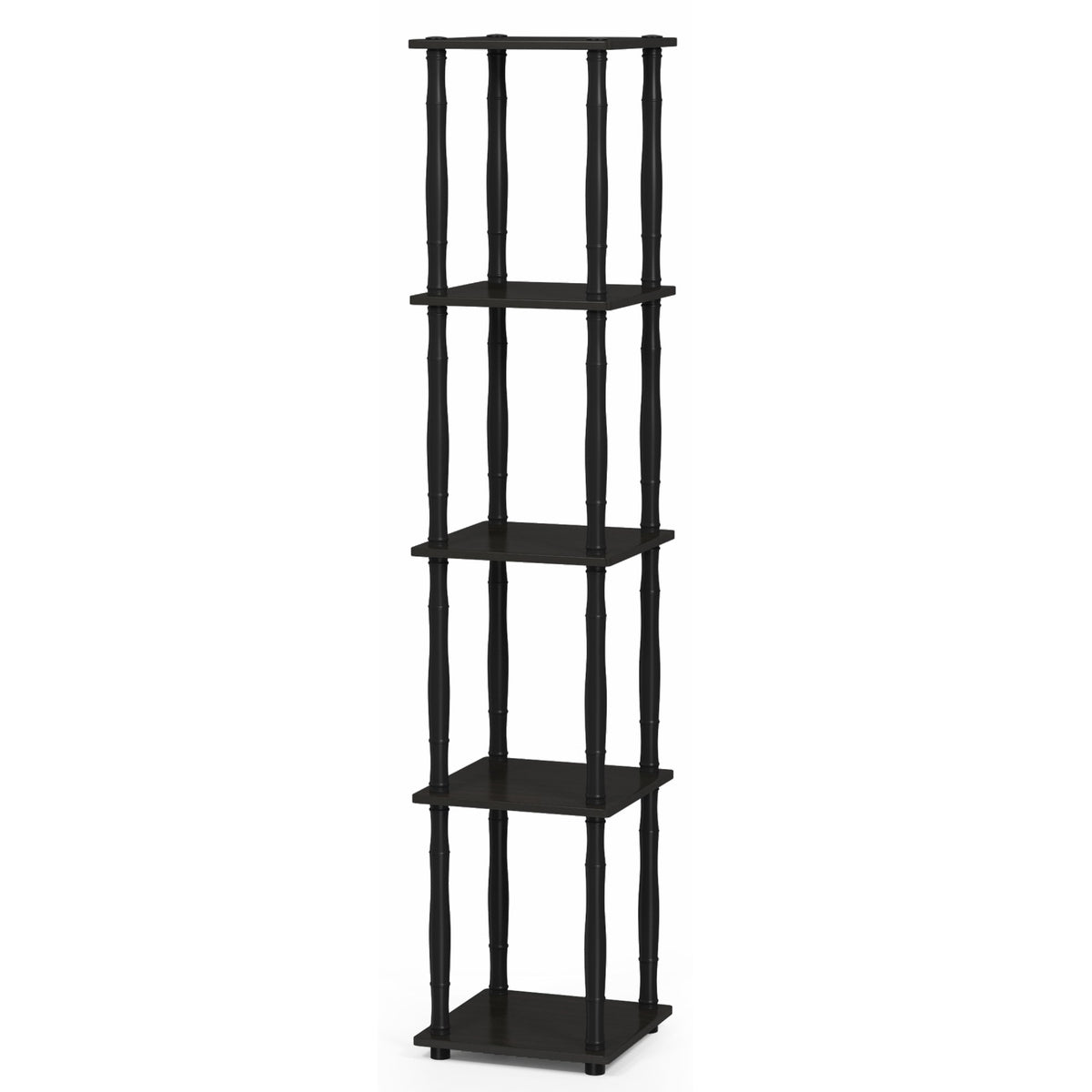 Furinno Turn-N-Tube Rack, Classic, Espresso/Black