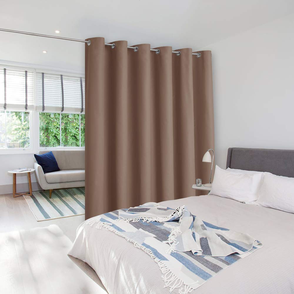 Nicetown Sound Reducing Ceiling Curtains, Room Divider Curtain Screen Partition, Function Thermal Blackout Patio Door Curtain Pa