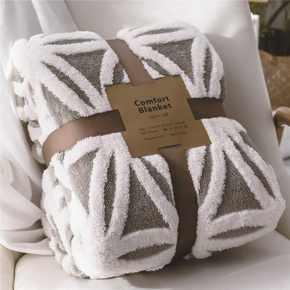 Lomao Sherpa Fleece Blanket 60X80 Fuzzy Soft Throw Blanket Dual Sided Blanket For Couch Sofa Bed (Grey, 60X80)