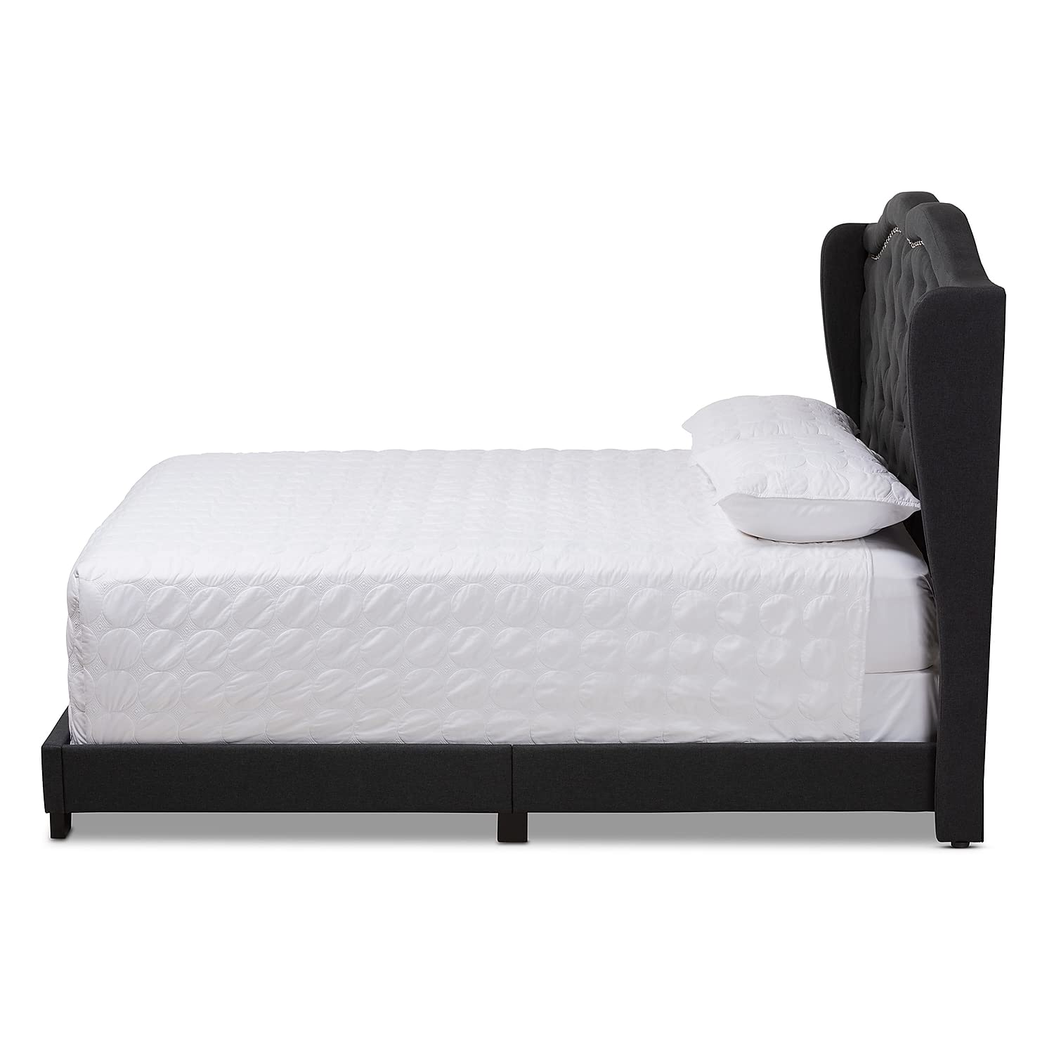 Baxton Studio Aden Bed, Queen, Charcoal Grey (149-8927-HiT)