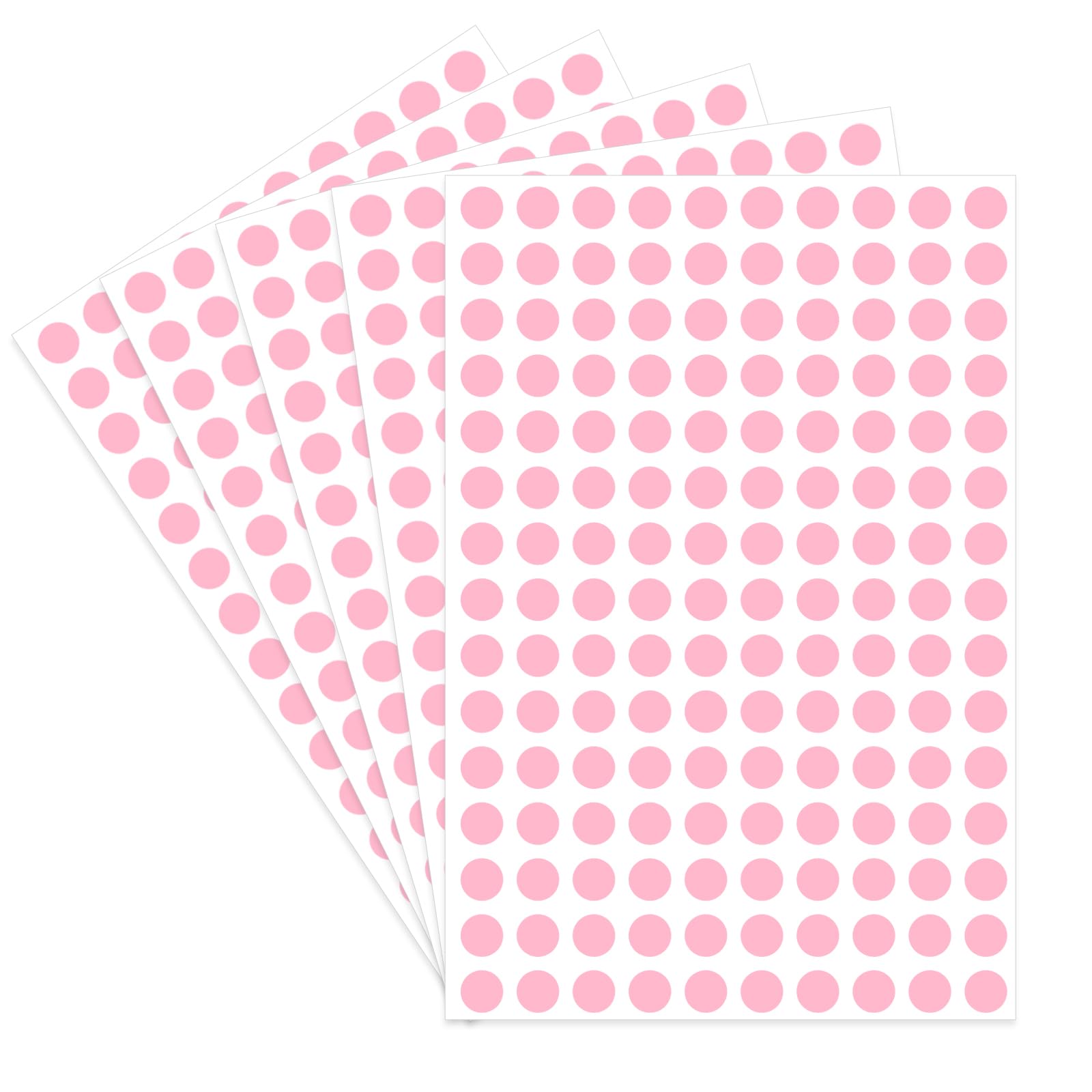 Starboling Dot Stickers,3/8 Inch Pink Circle Stickers,3000Pcs Self-Adhesive Writable Color Coding Labels,Round Labeling Stickers