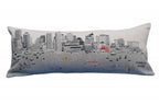 HomeRoots Cream 35' White Boston Daylight Skyline Lumbar Decorative Pillow