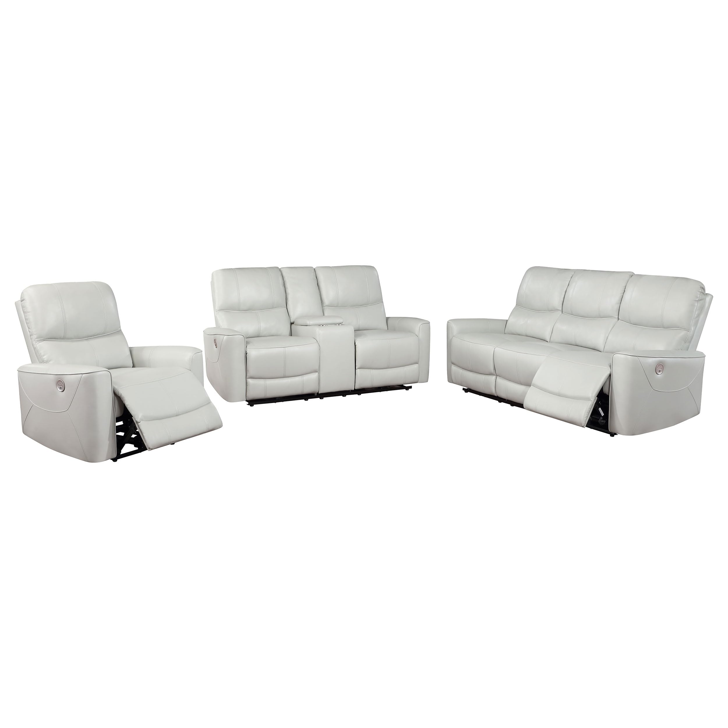 Coaster Home Furnishings Greenfield 3-Piece Upholstered Power Reclining Sofa Set - Thumbnail 2