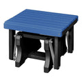 American Furniture Classics Model 601Bbk Gliding Ottoman In Blue And Black, Made In Usa