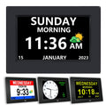 AINFTIME Digital Clock with Date and Day of Week for Elderly-12 Alarms Medication Reminder Dementia Alzheimers Clock Calendar wi