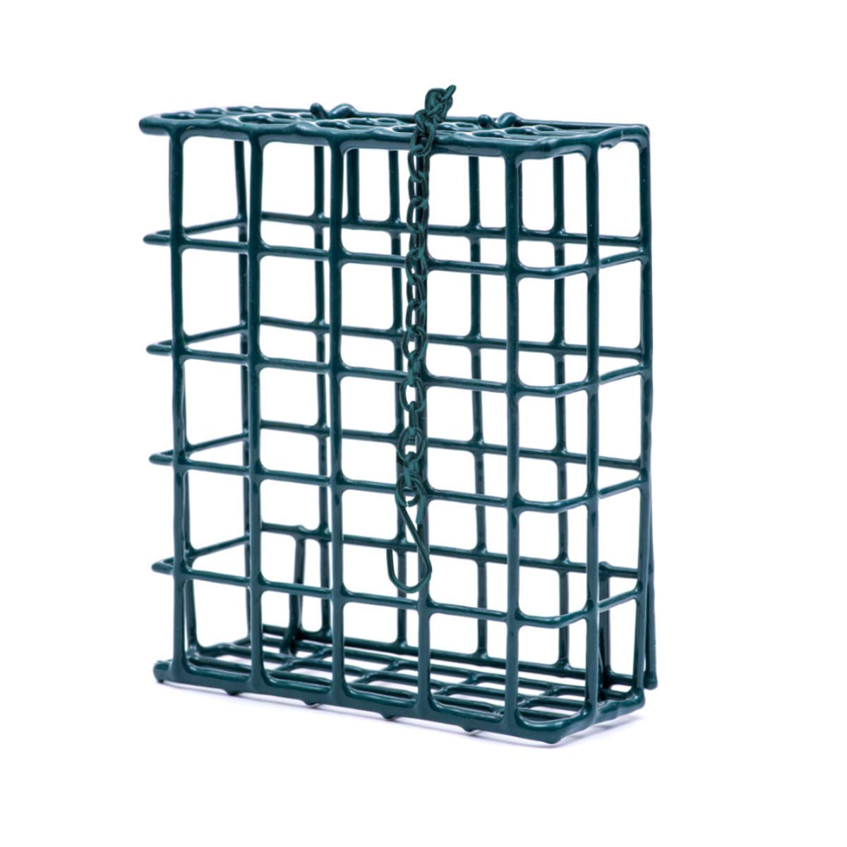 Mekkapro Suet Feeder With Hanging Metal Roof, One Suet Capacity, Bird Feeder Hanger Water Resistant, Hanging Bird Feeder - Wild