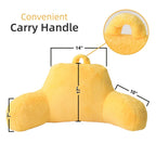 A Nice Night Faux Fur Reading Pillow Bed Wedge Large Adult Children Backrest With Arms Back Support For Sitting Up In Bed/Couch