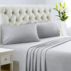 Homeideas Full Size Bed Sheets - 4 Piece Set (Light Grey) - Extra Soft Brushed Microfiber 1800 Bedding Sheets, Deep Pocket, Wrinkle & Fade Free