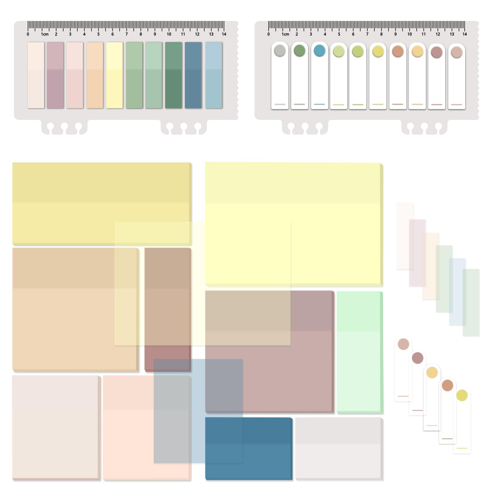 Baytory 900 Sheets Transparent Sticky Notes, Clear Waterproof 3 X 3 Inch See Through Memo Pad, Self-Adhesive Translucent Writabl