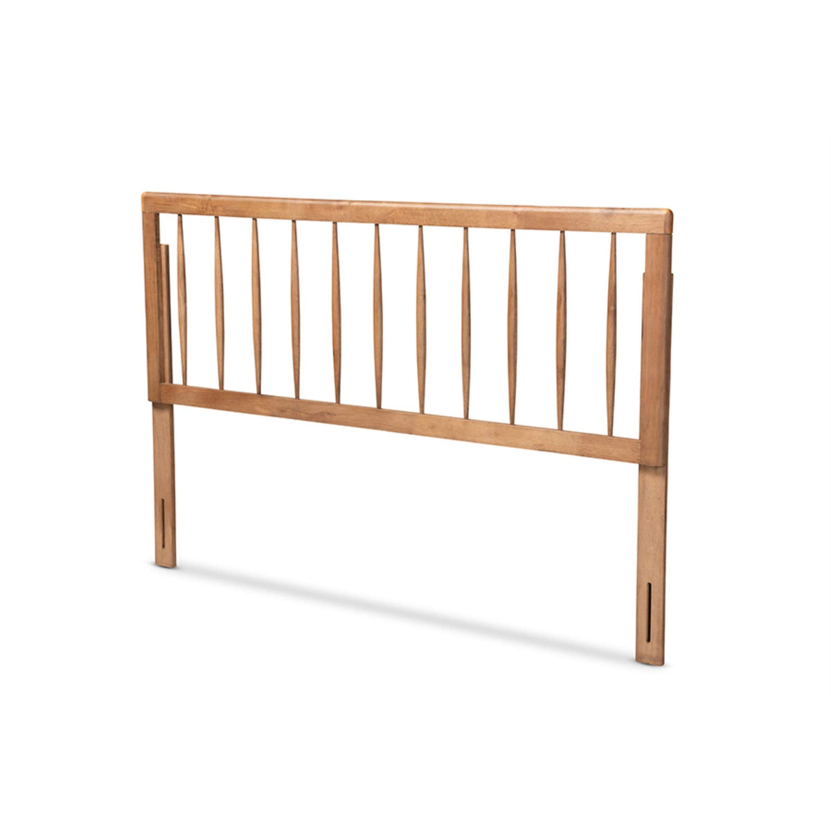 Baxton Studio Valin Modern and Contemporary Ash Walnut Finished Wood Full Size Headboard