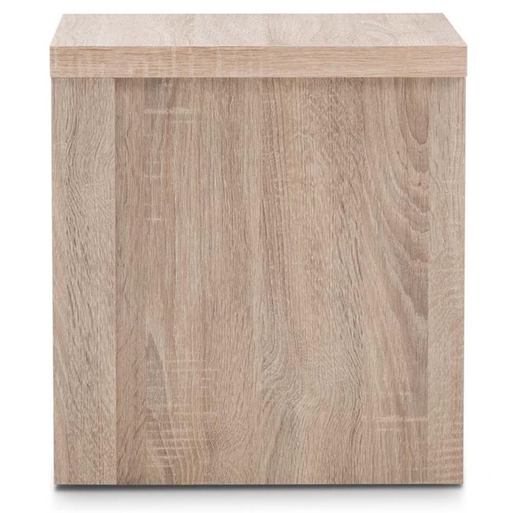 Baxton Studio Jamie Modern and Contemporary Two-Tone Oak and Grey Wood 1-Drawer 1-Shelf Nightstand/Contemporary/Light Brown/Gray/Particle Board/MDF with PU Paper