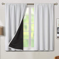 Bgment Blackout Curtains For Bedroom 45 Inch Length, Rod Pocket 100% Blackout Curtains With Thermal Liner Darkening Curtains For