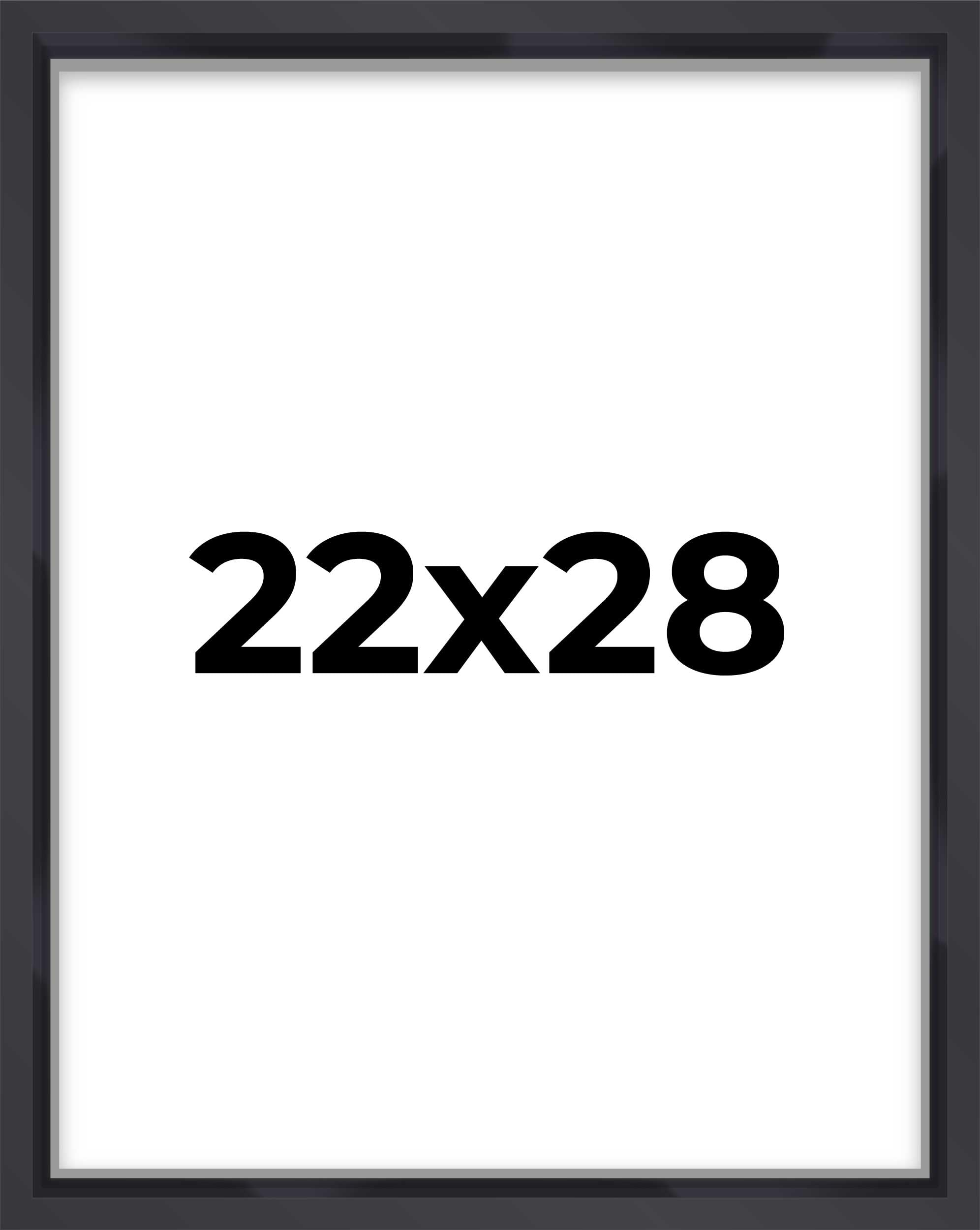 22x28 Shadow Box Frame Contemporary Black | 1'' Depth of Usable Space| Interior Size 22x28 or 28x22 Inches| UV Resistant Acrylic
