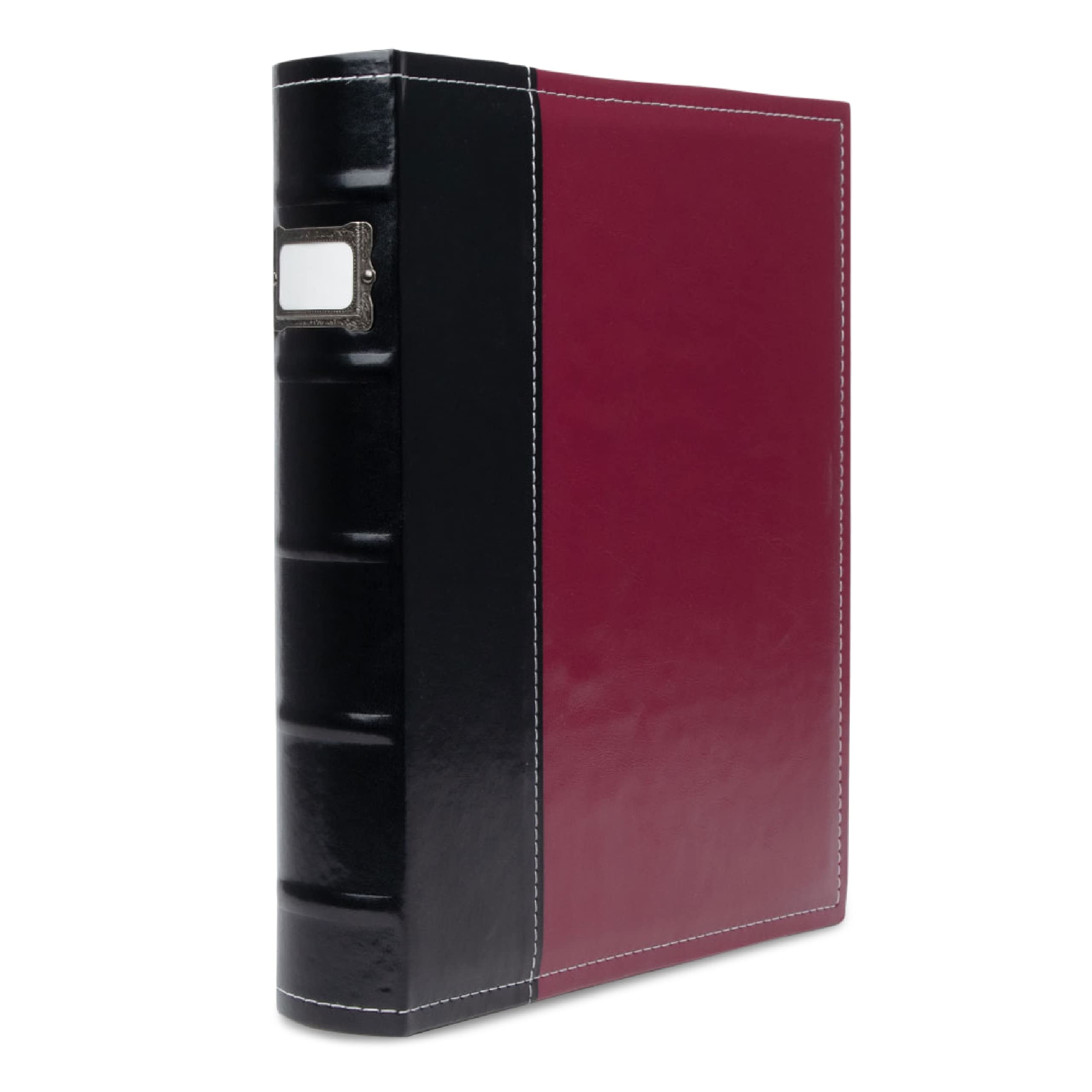 3 Ring Binder 1 Inch Rings, Burgundy - Faux Leather Presentation Binder For Business, Resumes, File Storage - 1 Inch Binder Stor