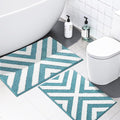 MINGET Amazing Soft Microfiber Bath Mat Set of 2 | Ultra Soft Plush Bathroom Floor Mats | Super Absorbent & Quick Dry | AntiSki