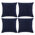Fancy Homi 4 Packs Navy Blue Decorative Throw Pillow Covers 24X24 Inch For Living Room Couch Bed Sofa, Rustic Modern Farmhouse B
