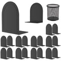 Bookends-Heavy Duty Bookends Metal Book Ends Universal Economy Bookends (Black, 10 Pair)