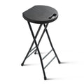 COOZMENT 24-Inch Folding Stool with Handle, Folding Bar Stool with Non-Slip Feet,Folding Chair,Indoor and Outdoor Foldable Stool