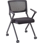 Lorell Llr41845 - Plastic Arms Mesh Back Nesting Chair