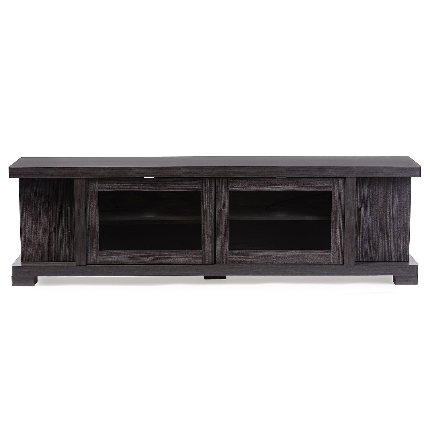 Baxton Studio TV838076-Embosse tv-Stand, 70', Grey/Dark Brown