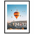 JCJMY 24x32 Picture Frame with 20x24 Mat, Display Photo 20x24 with Mat or 24 x 32 Without Mat, Wall Hanging Large 24 by 32 Poste