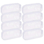 Xgood 8 Pieces Clear Pencil Case Pvc Makeup Pouch Zippered Pencil Case Toiletry Carry Pouch Big Capacity Bags Portable Pencil Ba