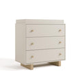 Storkcraft Texas 3 Drawer Chest with Removable Changing Table Topper (Frosted Oat/Driftwood) - GREENGUARD Gold Certified Baby Dr