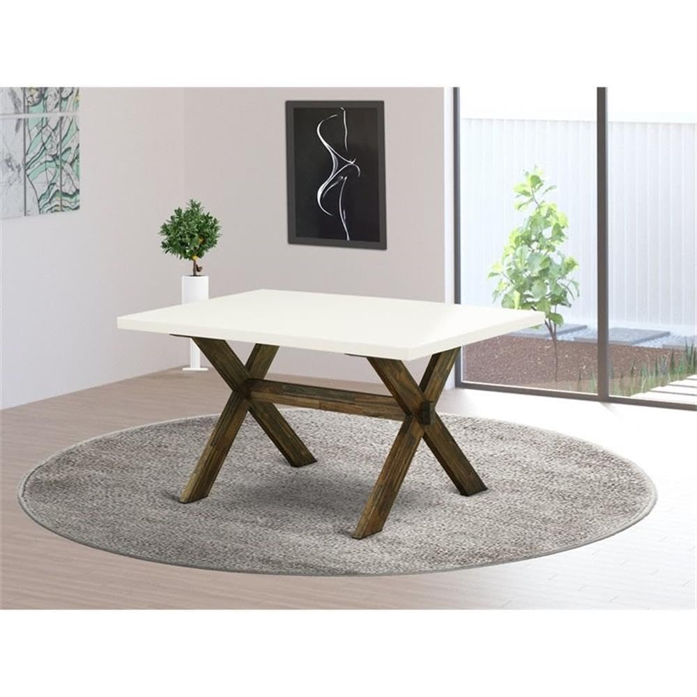 East West Furniture Xt726 X-Style Dining Table - A Rectangle Kitchen Table Top With Stylish Legs, 36X60 Inch, Multi-Color