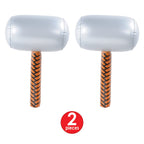 Beistle 2 Piece 18' Inflatable Hammers Carnival Prizes, Heroes Theme Photo Props, Medieval Party Supplies, Halloween Costume Ac