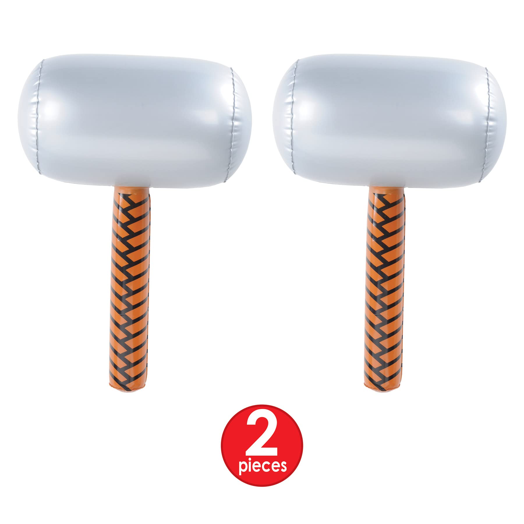 Beistle 2 Piece 18' Inflatable Hammers Carnival Prizes, Heroes Theme Photo Props, Medieval Party Supplies, Halloween Costume Ac