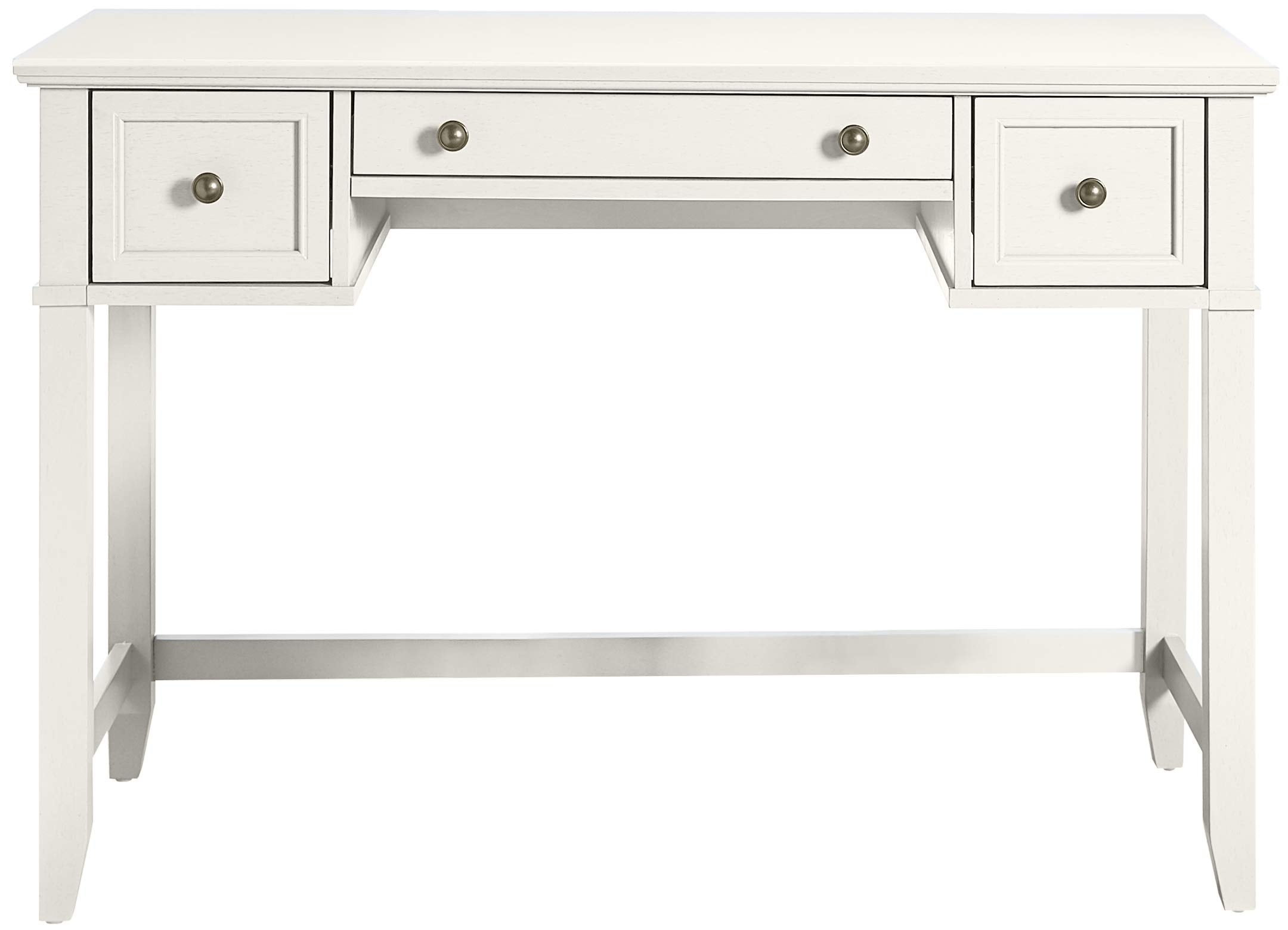 Crosley Furniture Vista Small Wood Home Office Writing Desk With Storage Drawers, White
