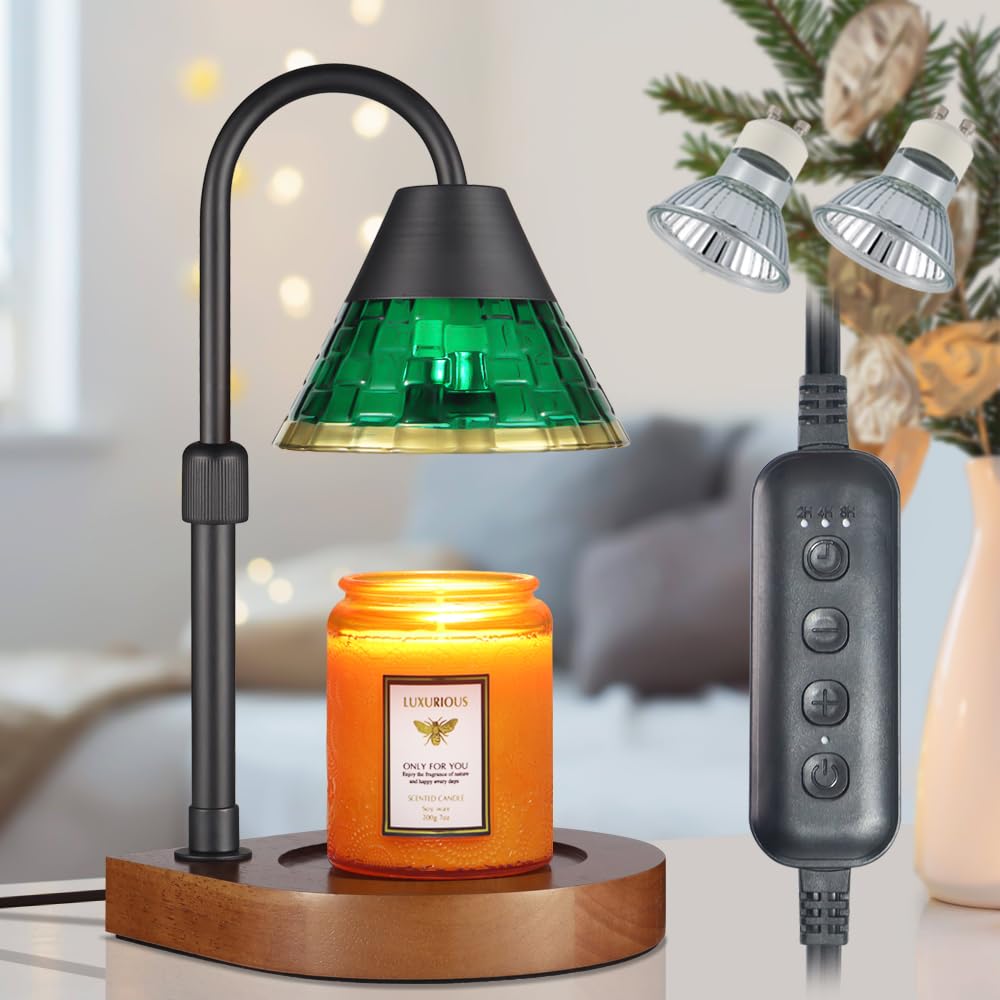 nawaza Candle Warmer Lamp with Timer Dimmable Electric Candle Warmer Candle Melter for Scented Candles Top-Down Scented Candle B