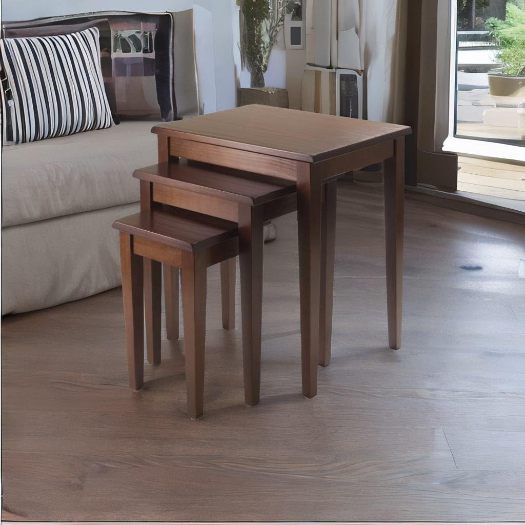 Ergode Beechwood Stackable Nesting Tables - Set of 3 Sizes - Modern & Space-saving