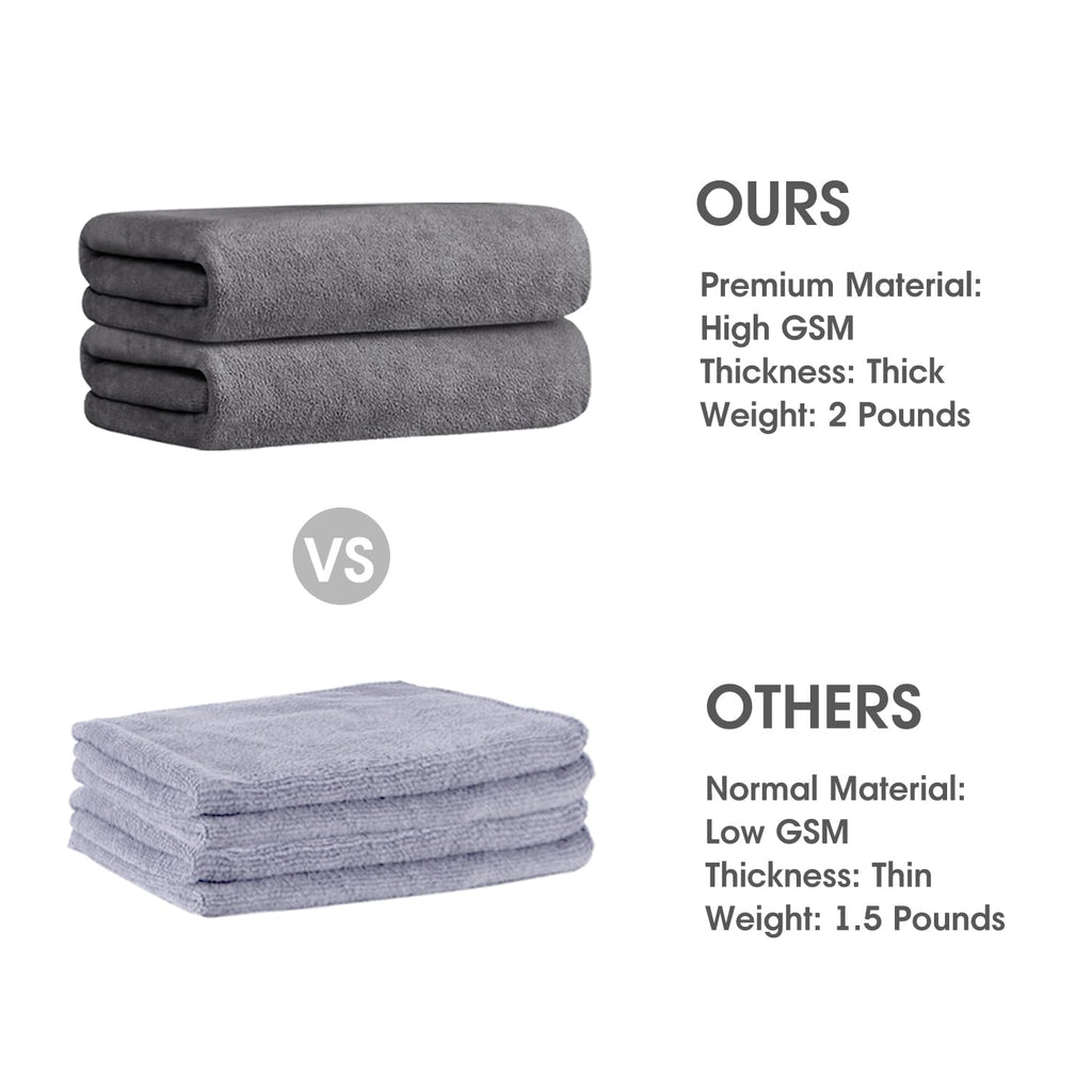 Jml Microfiber Bath Towel 2 Pack(30'' X 60''), Oversized Thick Towels, Soft, Super Absorbent And Fast Drying, No Fading Multipur