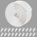 Landical 2' X 10 Ft Vinyl Straps For Patio Chairs Repair Webbing Lawn Chair Replacement Straps With 20 Pcs Rivets For Summer Ga