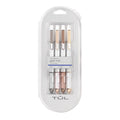 Tul Gl Series Retractable Gel Pens, Medium Point, 0.7 Mm, Pearl White Barrel, Blue Ink, Pack Of 4 Pens