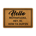 Ytanie Welcome Mats For Front Door Outdoor Entry Hello Mothafucka, Hey, Hi, How Ya Dur'En Doormat Non Slip Rubber Mat For Home I