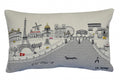 HomeRoots Cream 24' White Paris Daylight Skyline Lumbar Decorative Pillow